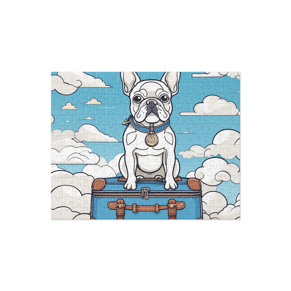 PugMug Custom White French Bulldog Jigsaw Puzzle