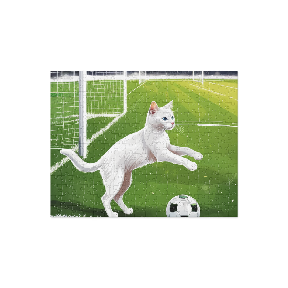 PugMug Custom White Companion Cat Jigsaw Puzzle