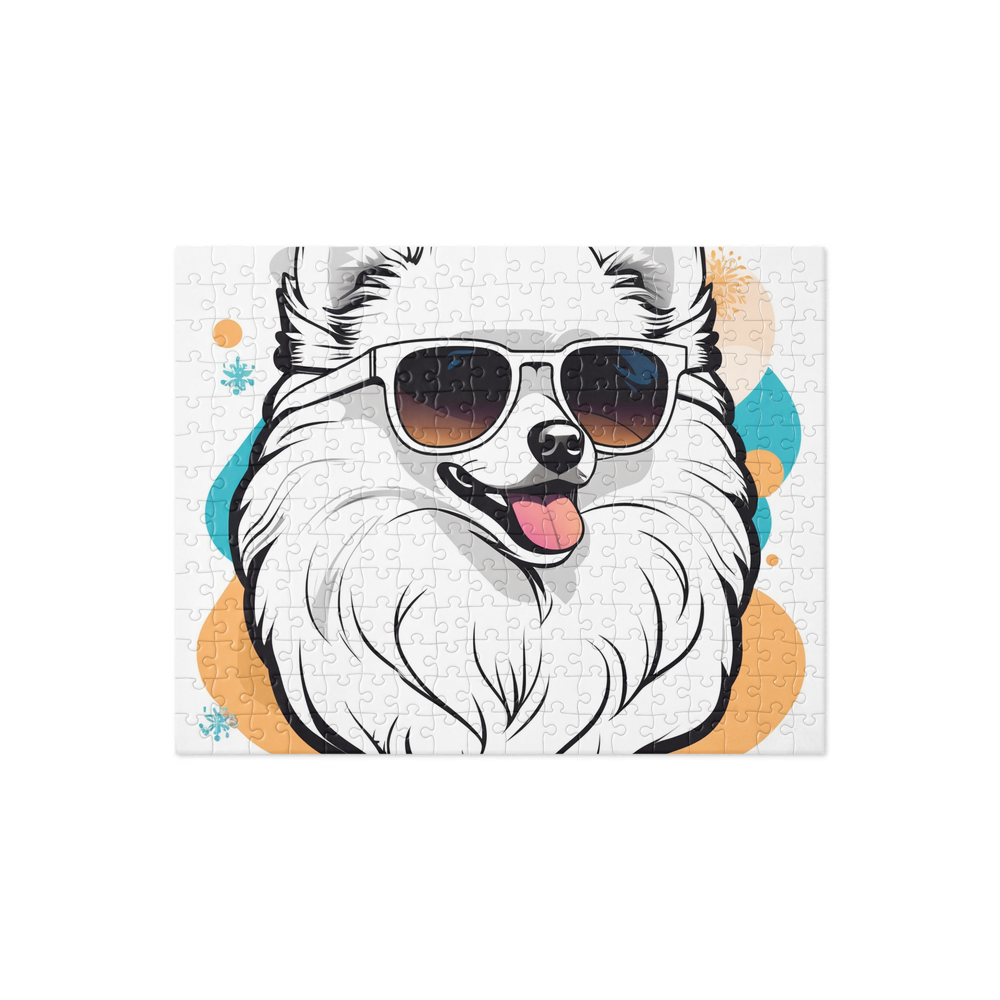 PugMug Custom White Pomeranian Jigsaw Puzzle