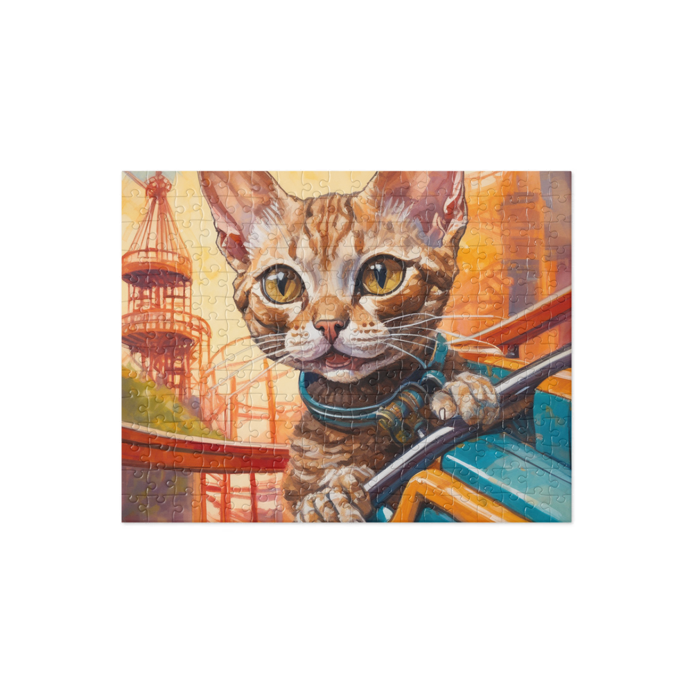 PugMug Custom Tabby Devon Rex Cat Jigsaw Puzzle