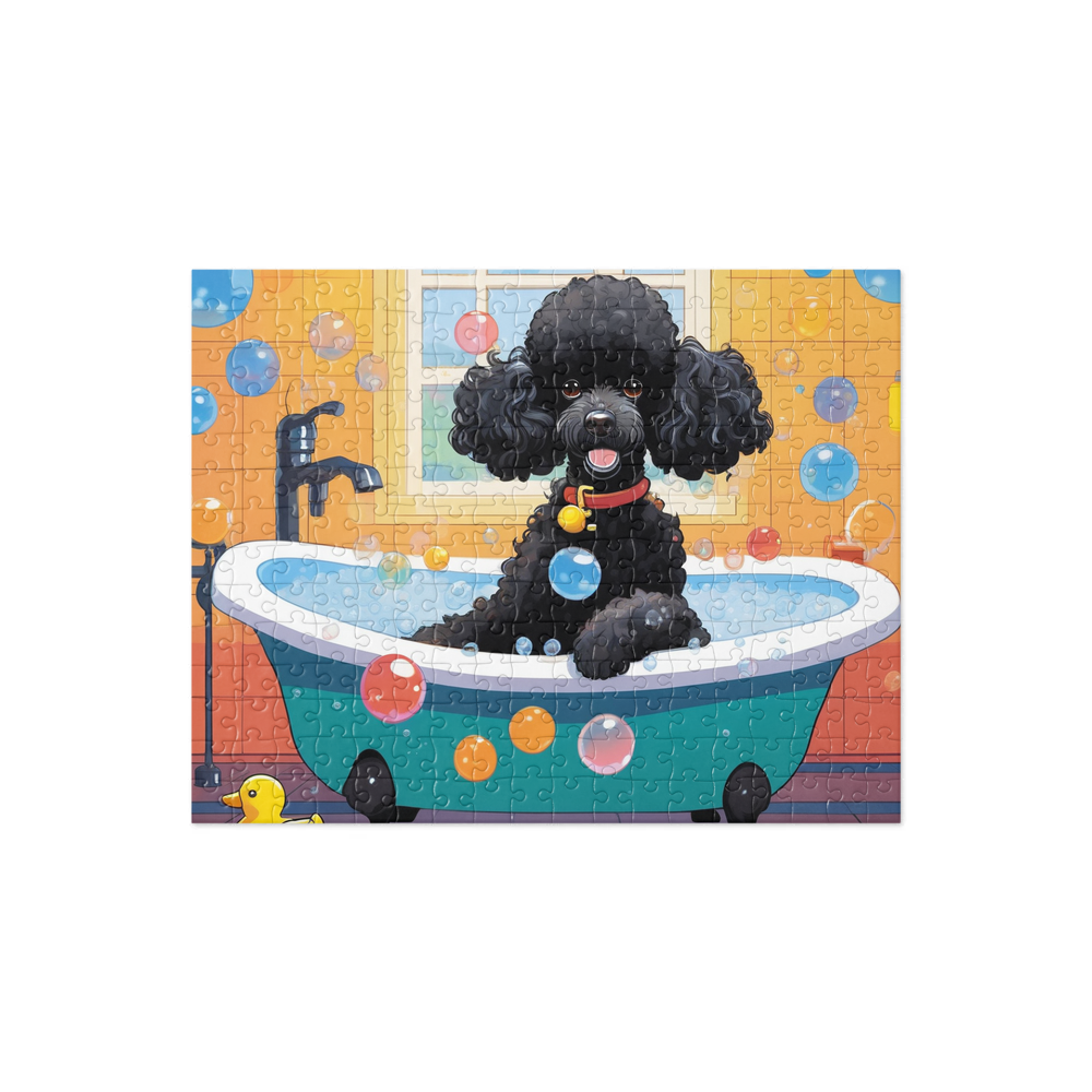 PugMug Custom Black Poodle Jigsaw Puzzle