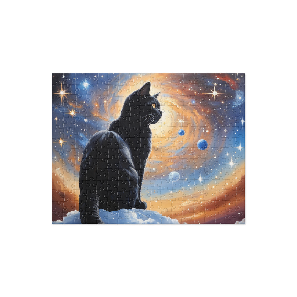 PugMug Custom Black British Shorthair Cat Jigsaw Puzzle