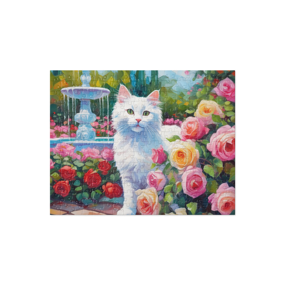 PugMug Custom White Companion Cat Jigsaw Puzzle