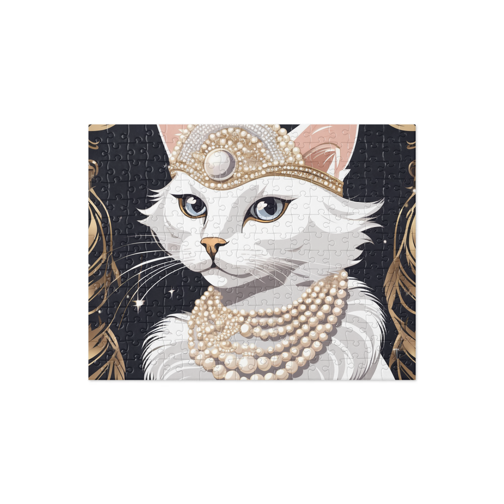 PugMug Custom White Companion Cat Jigsaw Puzzle