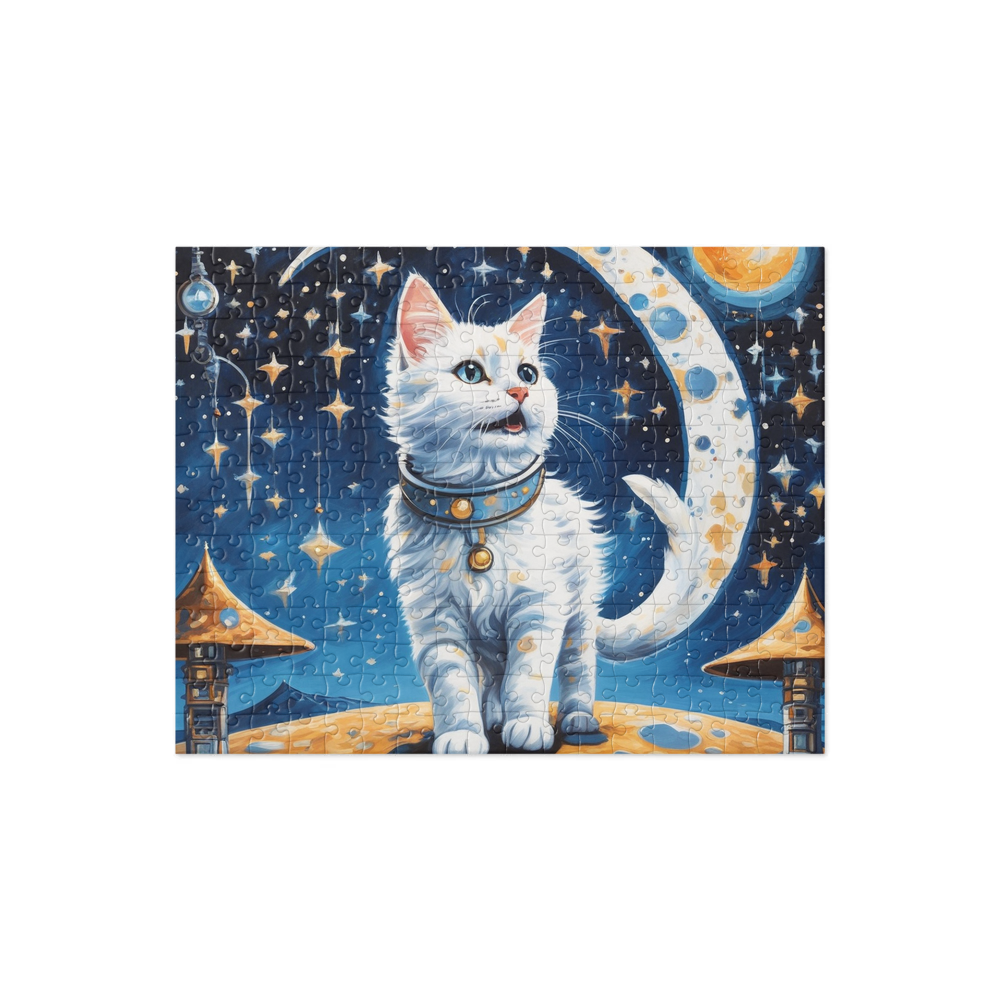 PugMug Custom White Companion Cat Jigsaw Puzzle