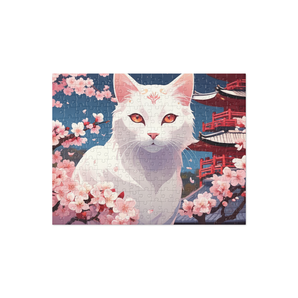 PugMug Custom White Companion Cat Jigsaw Puzzle