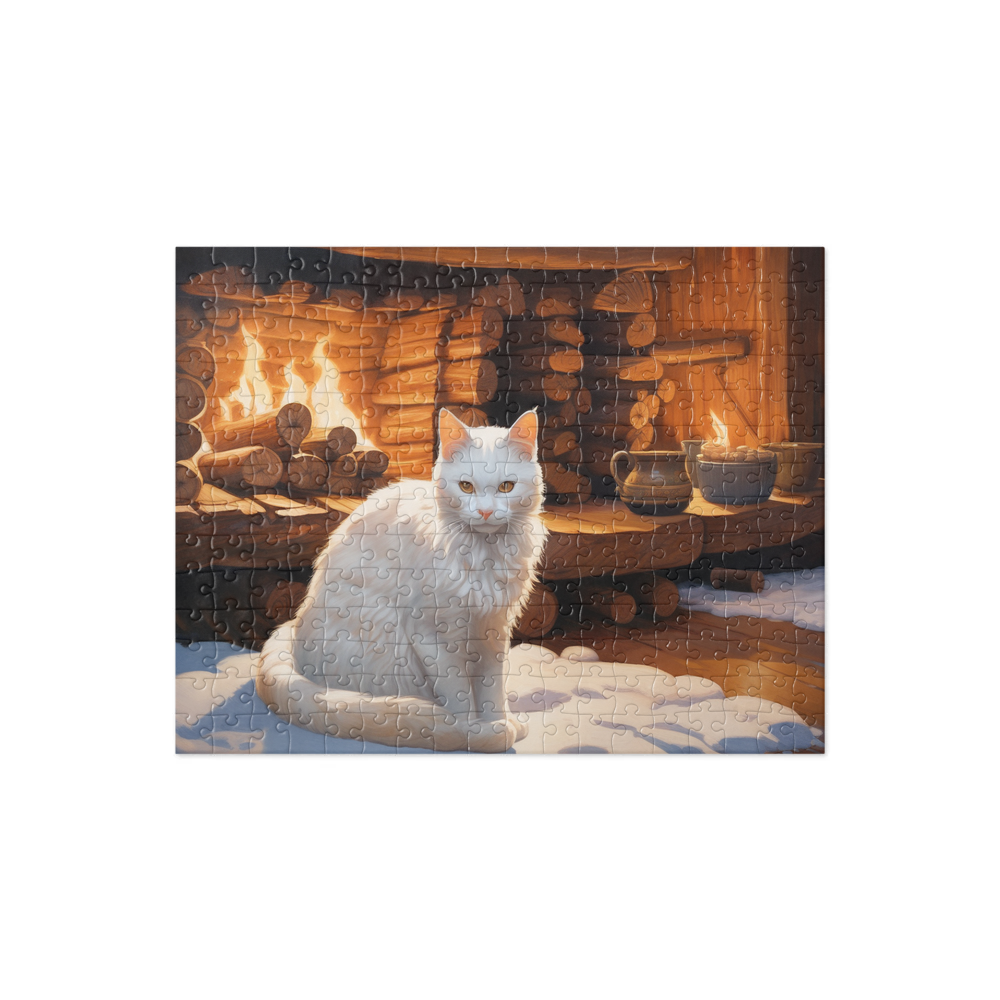 PugMug Custom White Companion Cat Jigsaw Puzzle