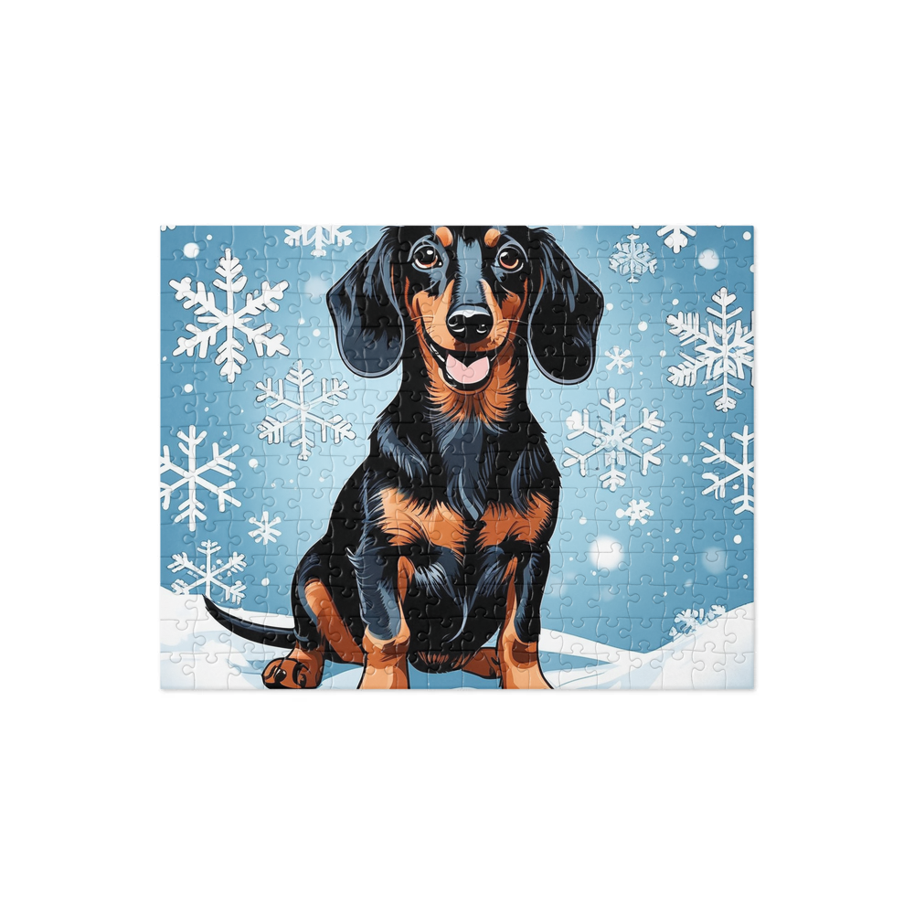 PugMug Custom Black Dachshund Jigsaw Puzzle