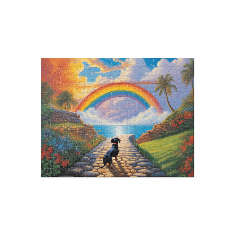 PugMug Custom Black Dachshund Jigsaw Puzzle