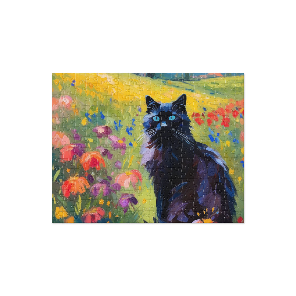 PugMug Custom Black Ragdoll Cat Jigsaw Puzzle