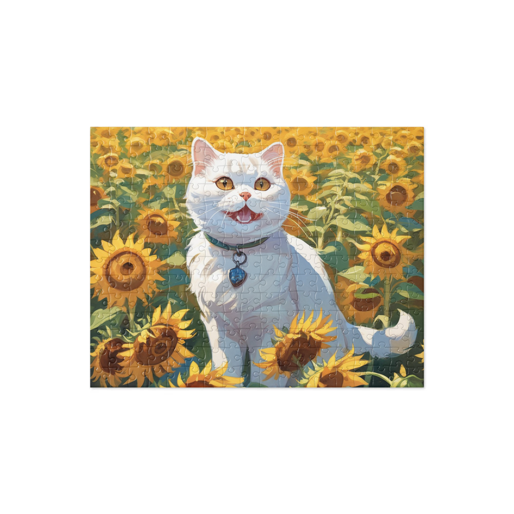 PugMug Custom White Scottish Fold Cat Jigsaw Puzzle