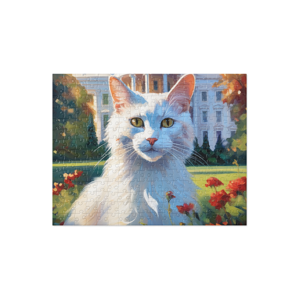 PugMug Custom White Companion Cat Jigsaw Puzzle