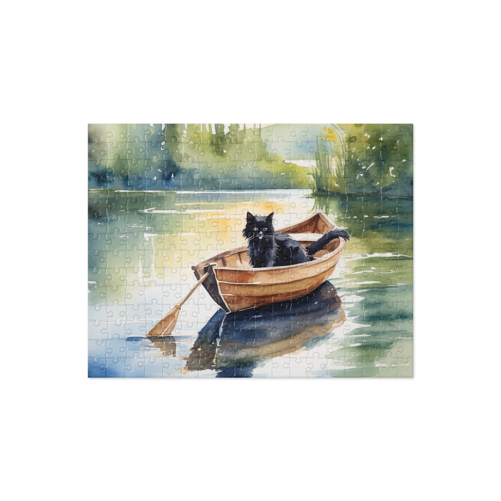 PugMug Custom Black Ragdoll Cat Jigsaw Puzzle
