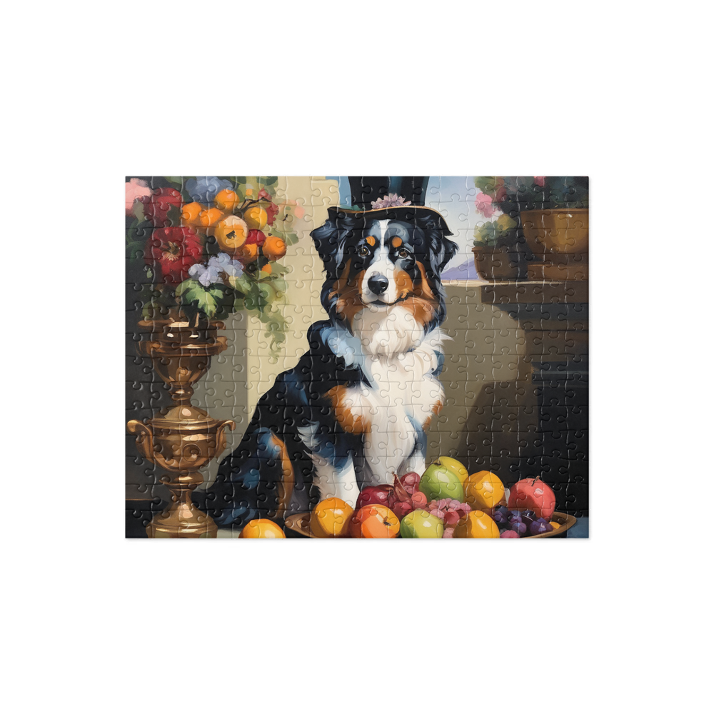 PugMug Custom Miniature American Shepherd Jigsaw Puzzle