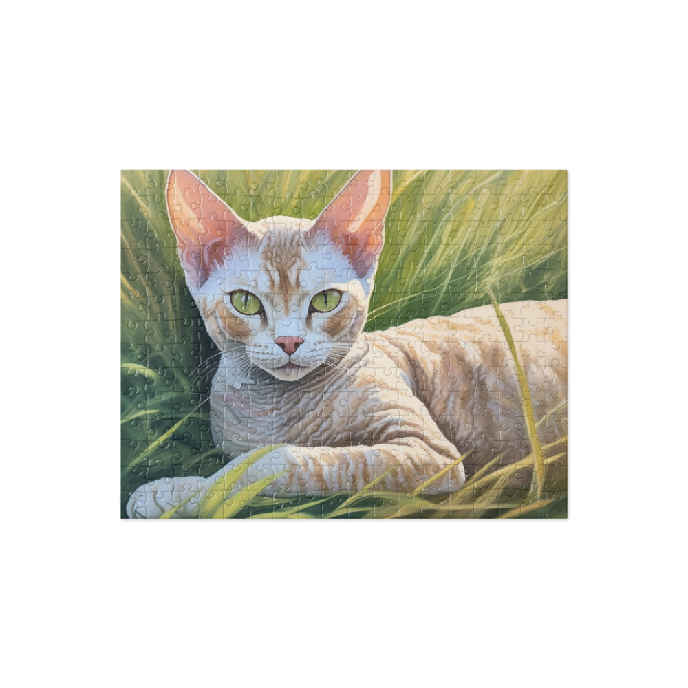 PugMug Custom Tabby Devon Rex Cat Jigsaw Puzzle