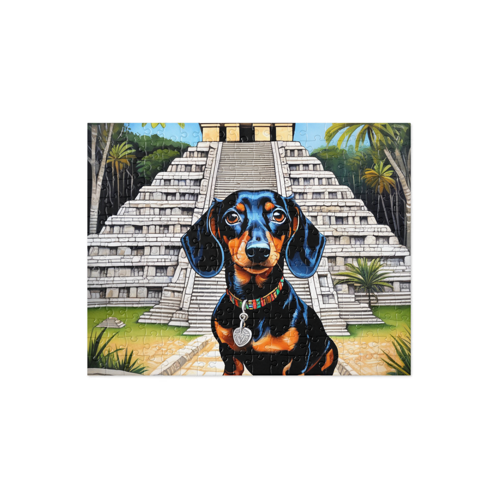 PugMug Custom Black Dachshund Jigsaw Puzzle