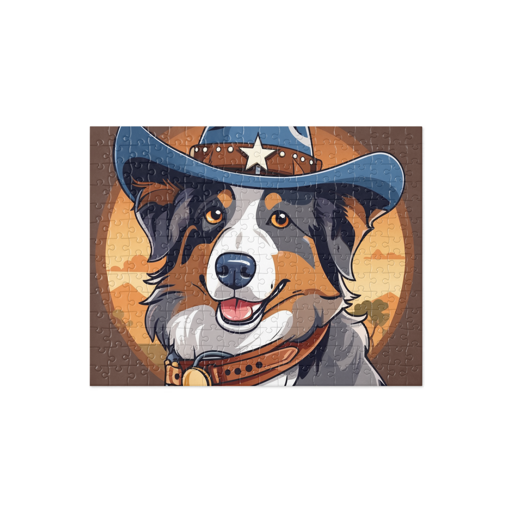 PugMug Custom Australian Shepherd Dog Jigsaw Puzzle