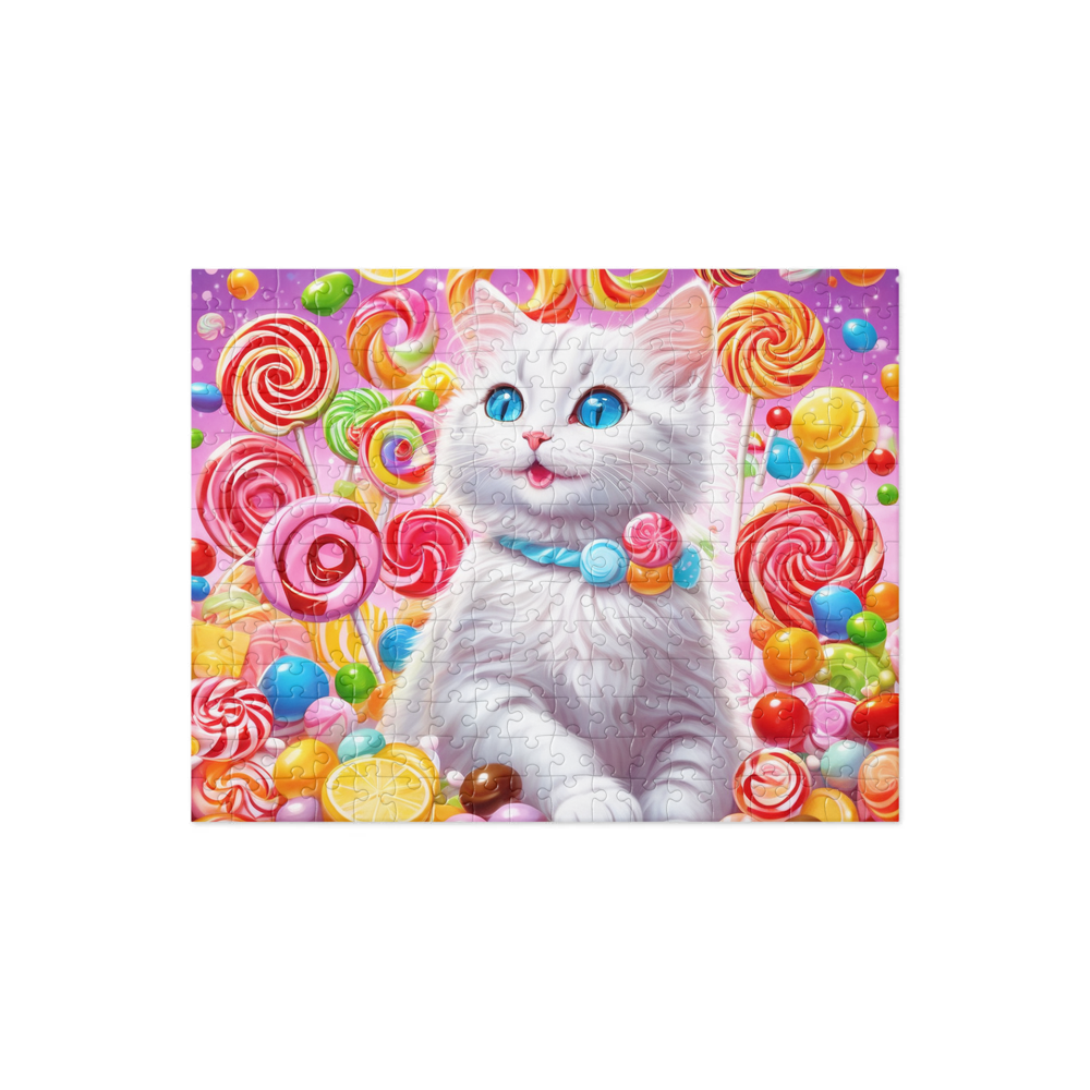 PugMug Custom White Companion Cat Jigsaw Puzzle