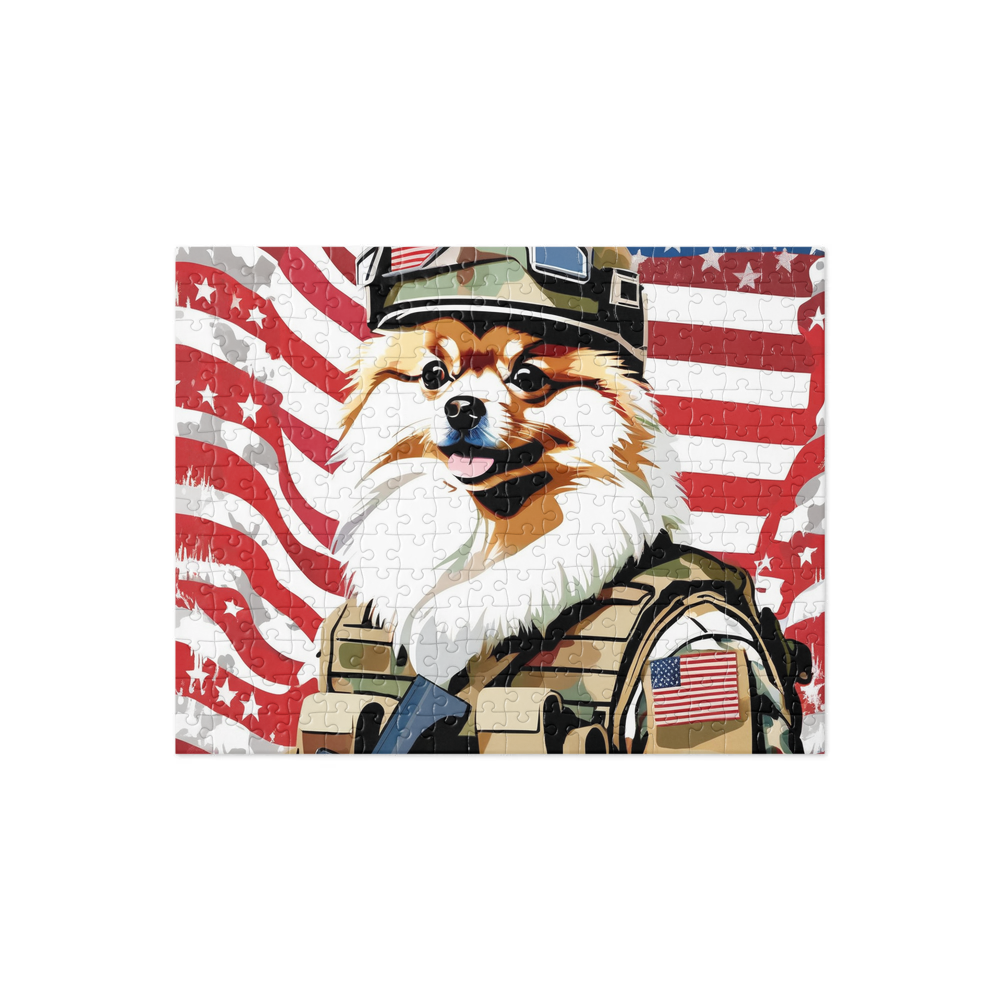 PugMug Custom White Pomeranian Jigsaw Puzzle