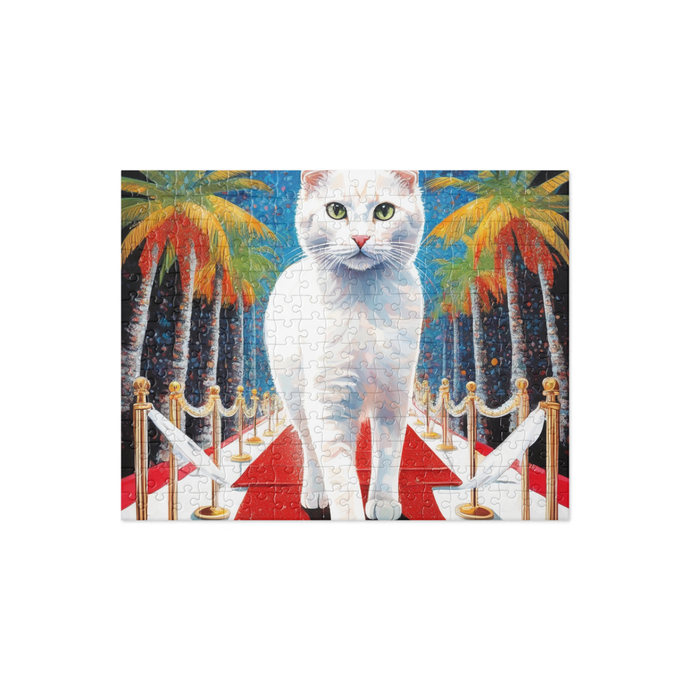 PugMug Custom White Companion Cat Jigsaw Puzzle