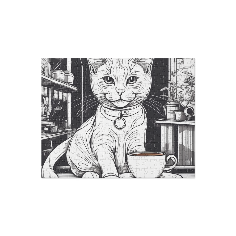 PugMug Custom White Companion Cat Jigsaw Puzzle