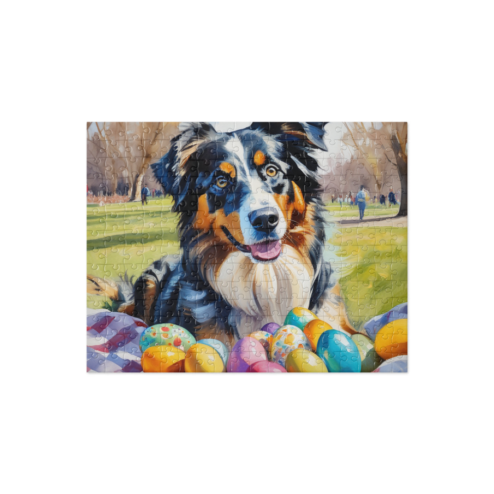 PugMug Custom Australian Shepherd Dog Jigsaw Puzzle