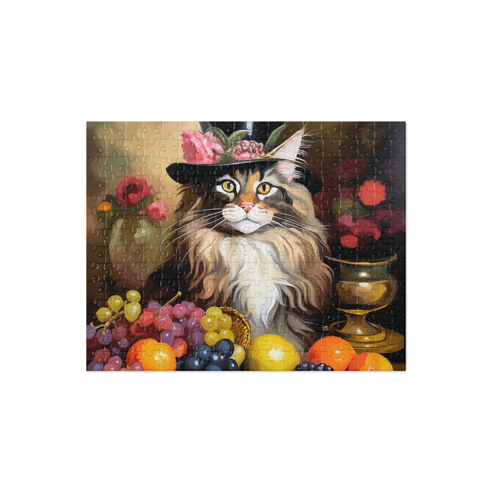 PugMug Custom Tabby Maine Coon Cat Jigsaw Puzzle