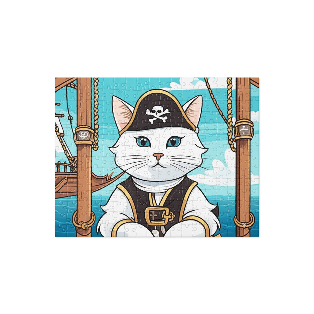 PugMug Custom White Companion Cat Jigsaw Puzzle