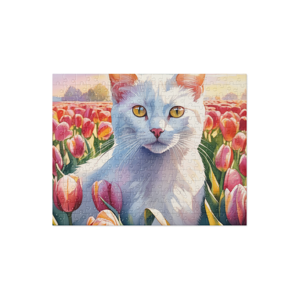 PugMug Custom White Exotic Cat Jigsaw Puzzle