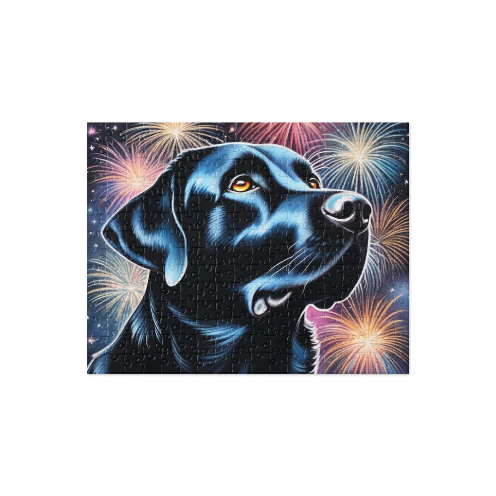 PugMug Custom Black Labrador Retriever Jigsaw Puzzle