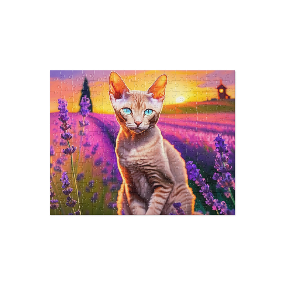 PugMug Custom Tabby Devon Rex Cat Jigsaw Puzzle
