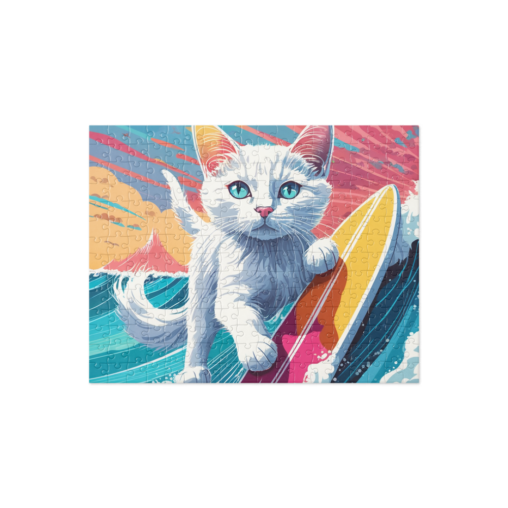 PugMug Custom White Companion Cat Jigsaw Puzzle