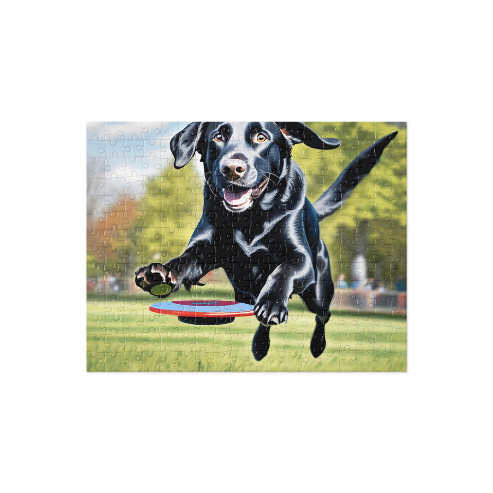PugMug Custom Black Labrador Retriever Jigsaw Puzzle