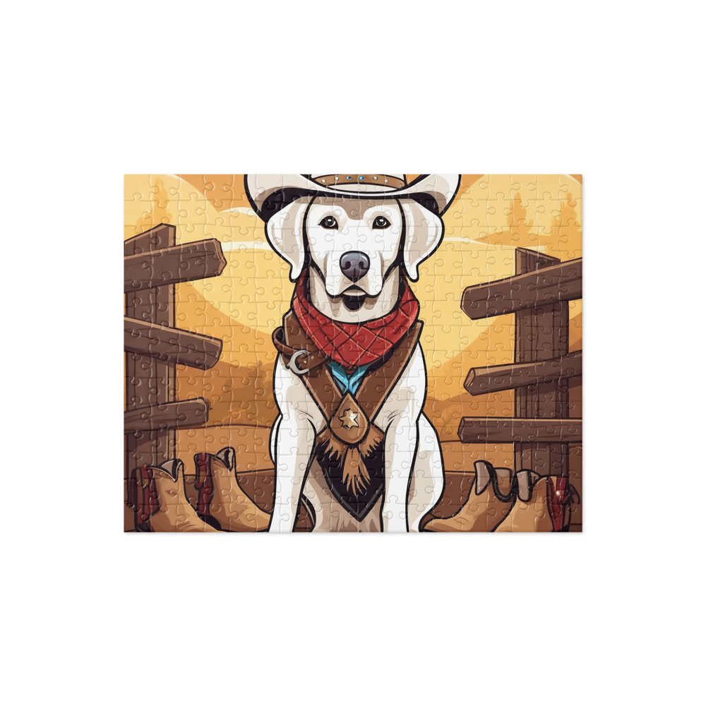PugMug Custom White Labrador Retriever Jigsaw Puzzle