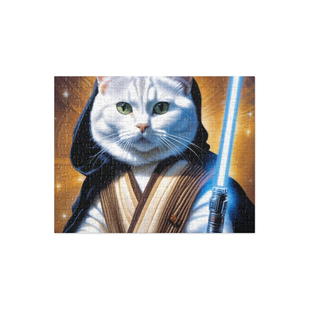 PugMug Custom White American Shorthair Cat Jigsaw Puzzle