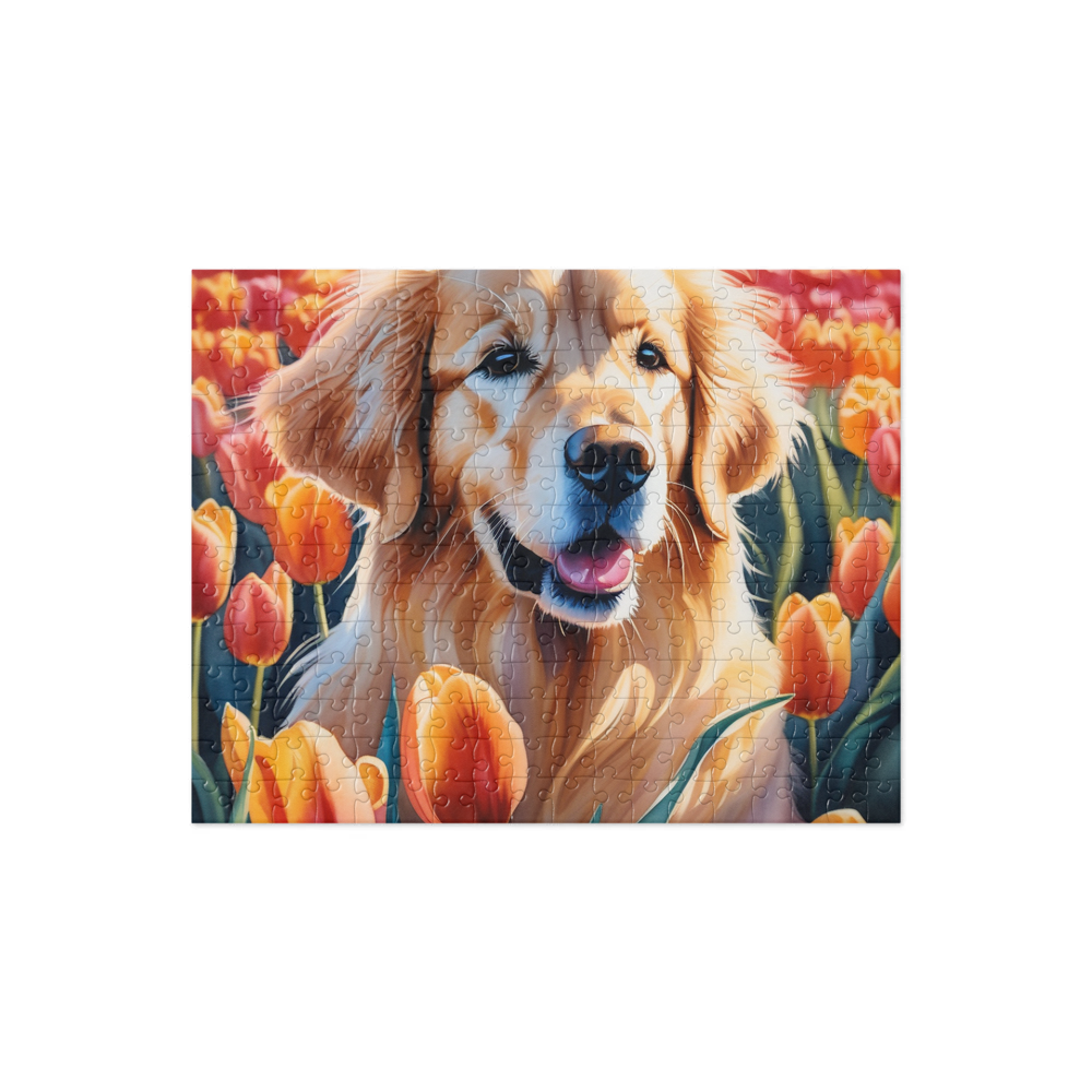 PugMug Custom Golden Retriever Jigsaw Puzzle