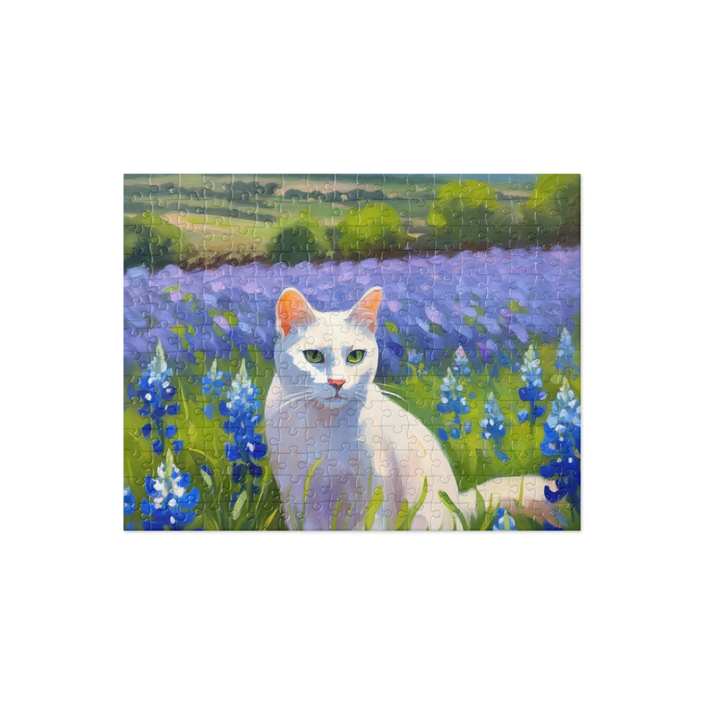 PugMug Custom White Companion Cat Jigsaw Puzzle