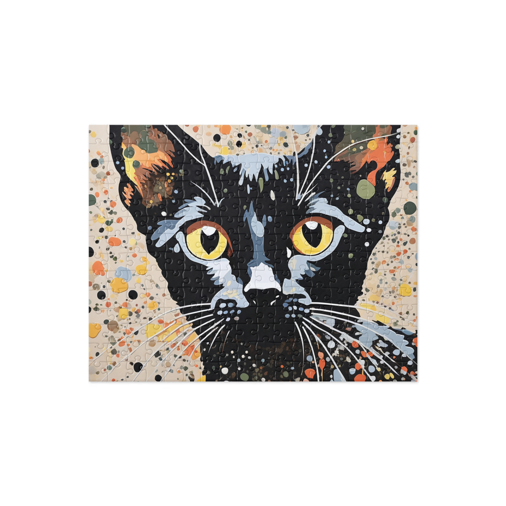 PugMug Custom Black Devon Rex Cat Jigsaw Puzzle