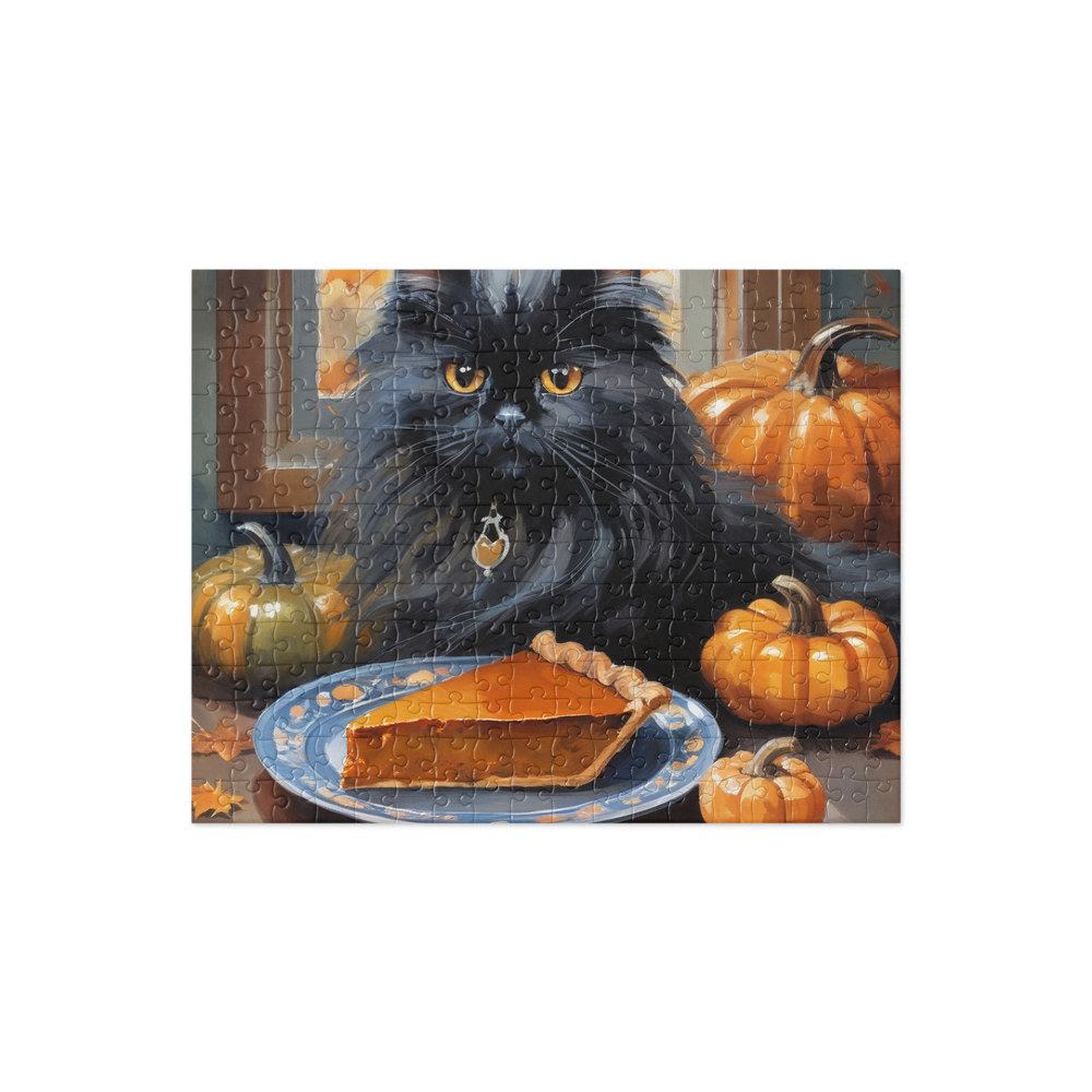 PugMug Custom Black Persian Cat Jigsaw Puzzle