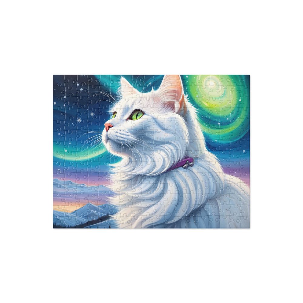 PugMug Custom White Companion Cat Jigsaw Puzzle