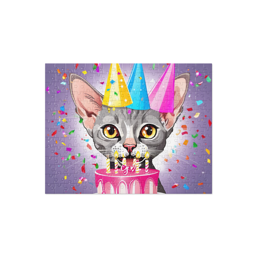 PugMug Custom Tabby Devon Rex Cat Jigsaw Puzzle