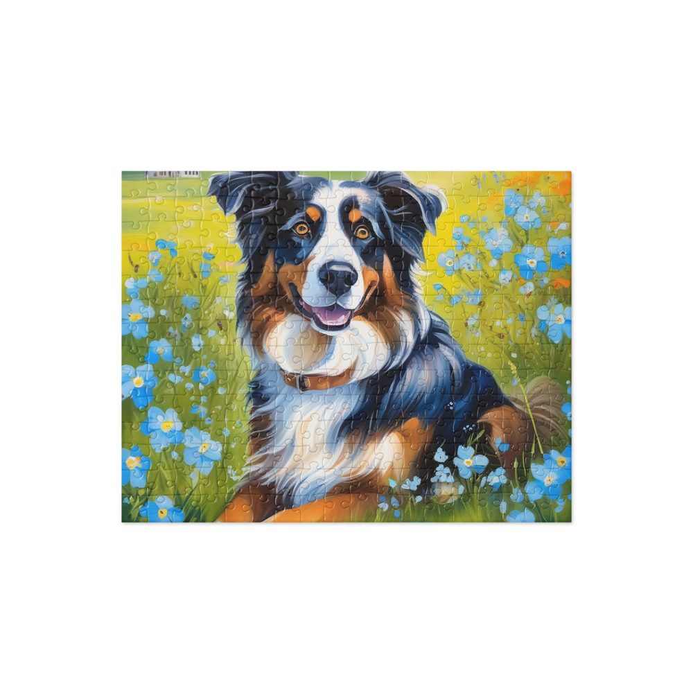 PugMug Custom Miniature American Shepherd Jigsaw Puzzle