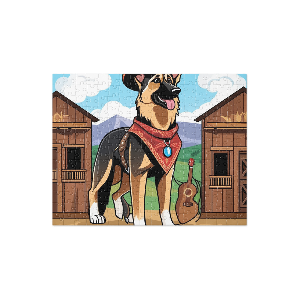 PugMug Custom German Shepherd Dog Jigsaw Puzzle