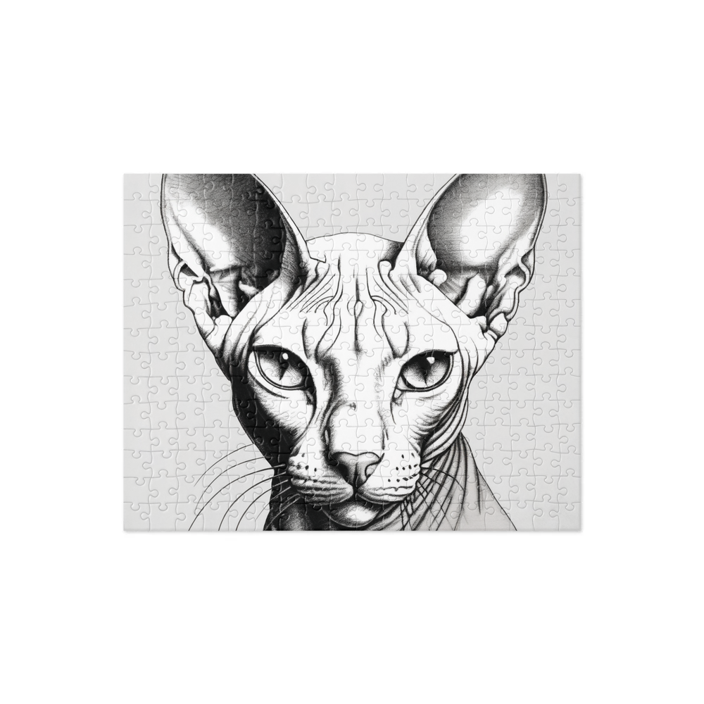 PugMug Custom White Sphynx Cat Jigsaw Puzzle