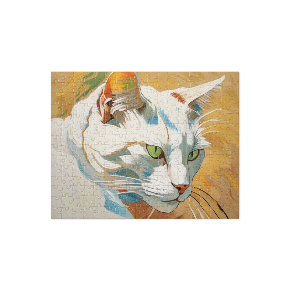 PugMug Custom White Companion Cat Jigsaw Puzzle
