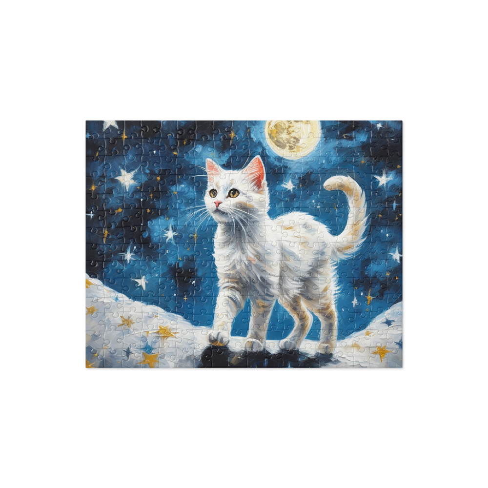 PugMug Custom White Companion Cat Jigsaw Puzzle