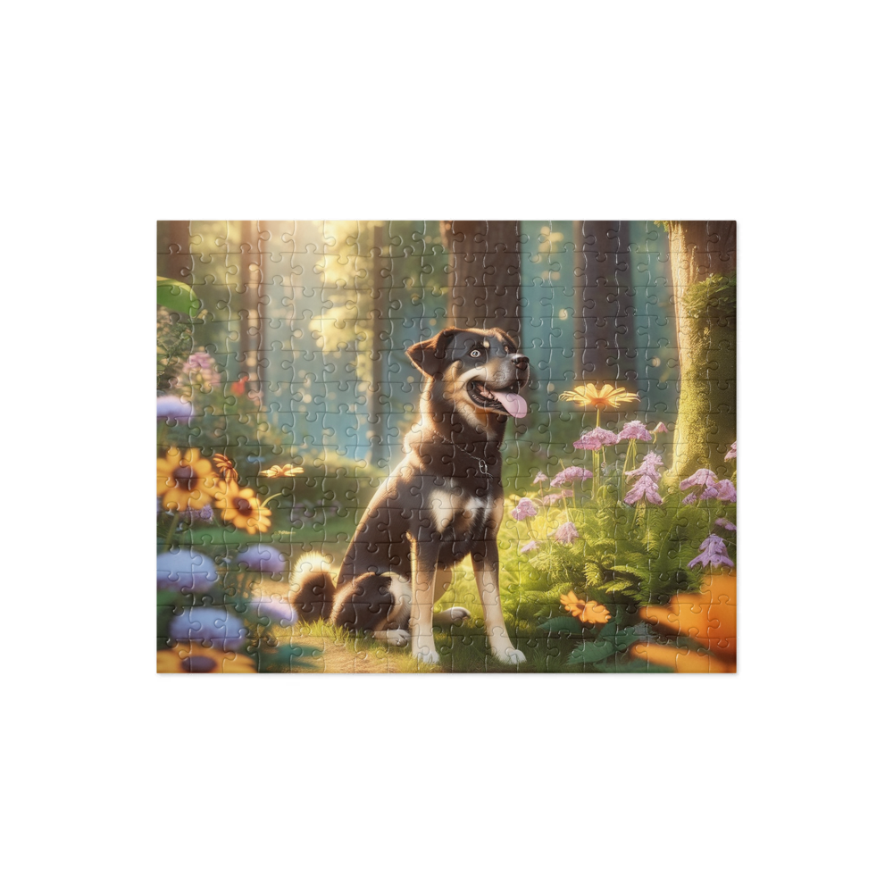 PugMug Custom Blue Jigsaw Puzzle