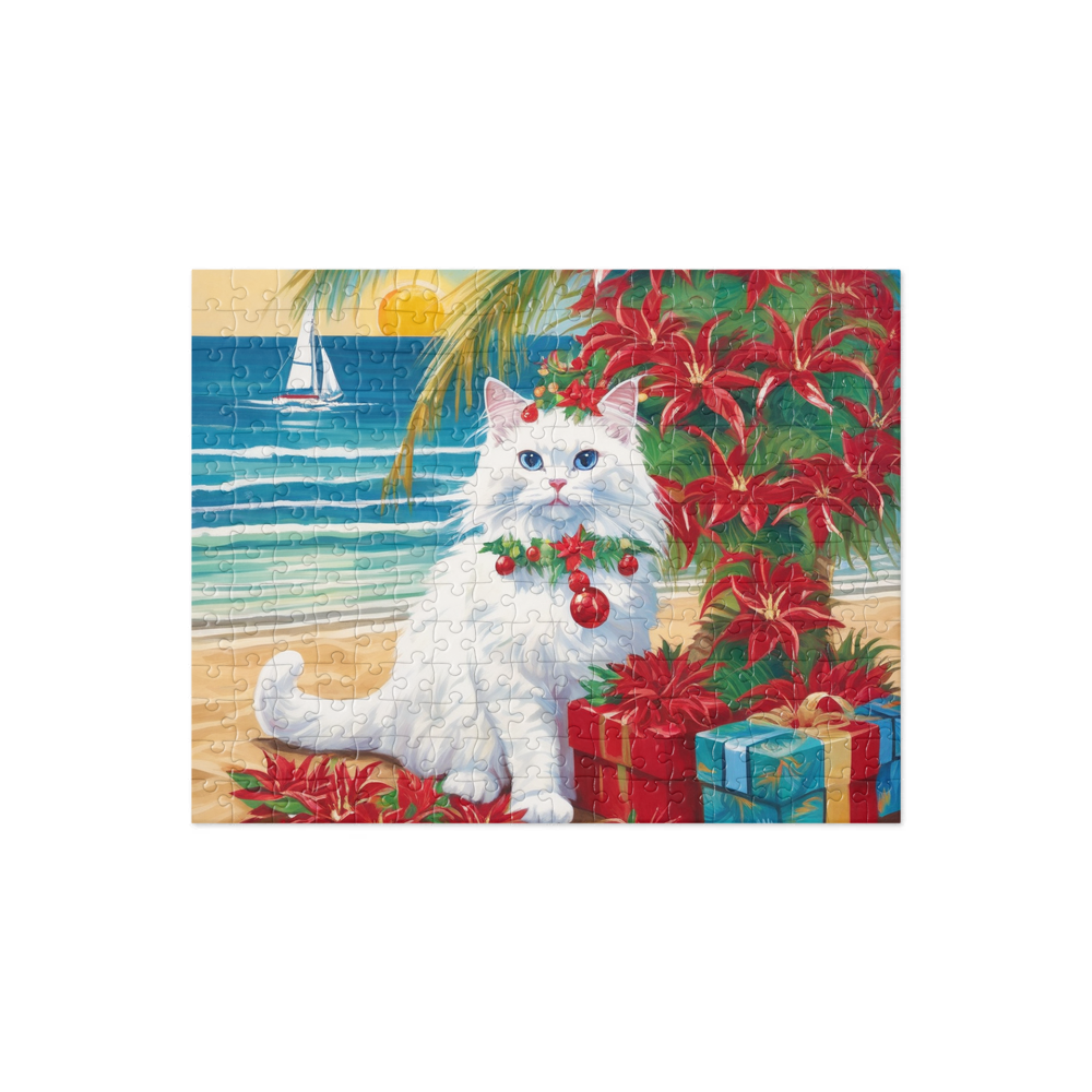 PugMug Custom White Ragdoll Cat Jigsaw Puzzle