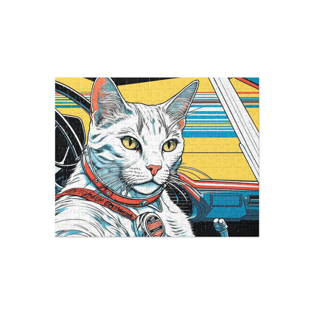 PugMug Custom White Companion Cat Jigsaw Puzzle