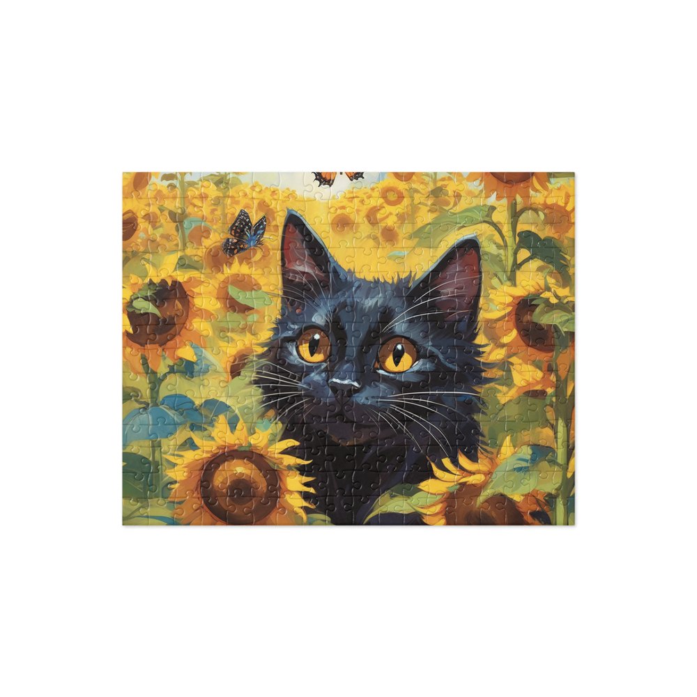 PugMug Custom Black Companion Cat Jigsaw Puzzle